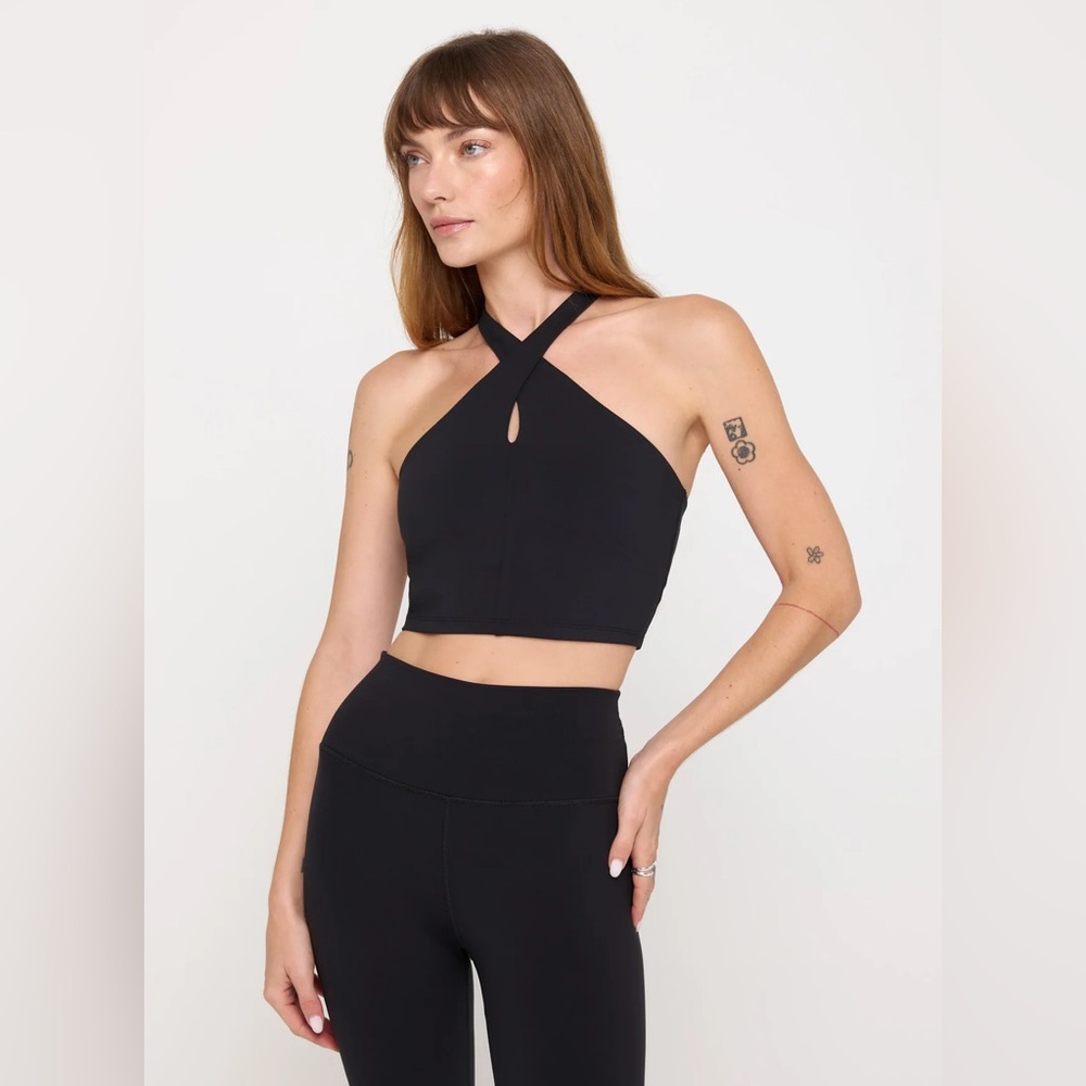 Spiritual Gangster Jules Cross Neck Crop Tank